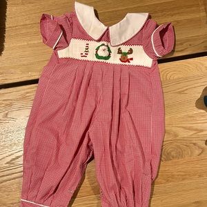 Boutique Smocked Christmas Longall for Baby Boy